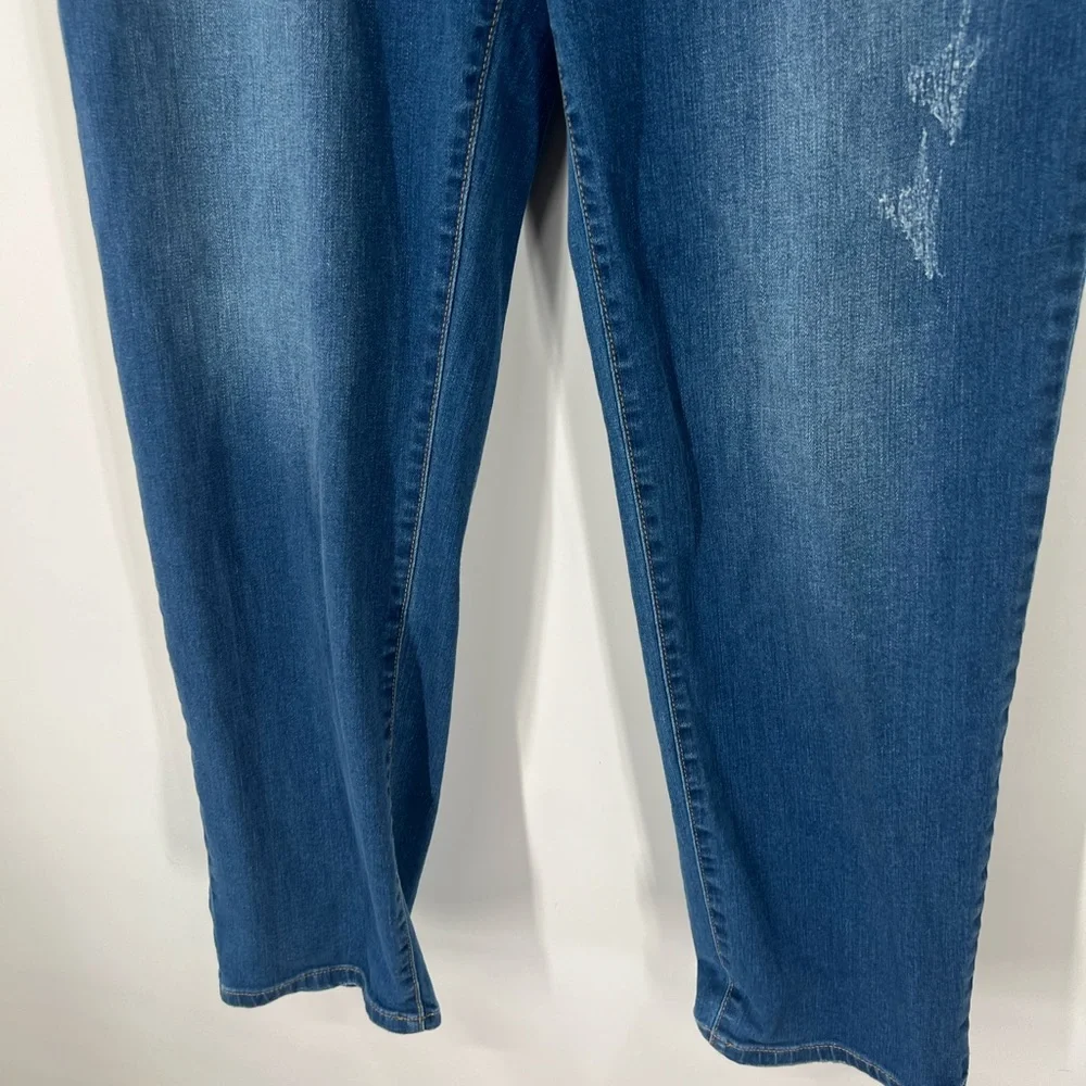 Garnet Hill Mid-Rise Straight Leg Jeans - Picture 3 of 8